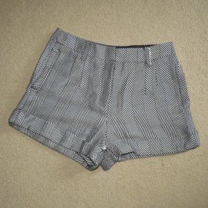 Forever 21 White and Black Striped Shorts